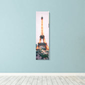 Eiffeltower met lichtverticaal canvas afdruk (Insitu (Houten vloer))