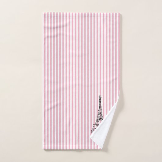 Eiffeltower Stripe Bath-handdoekset Bad Handdoek (Handdoek)