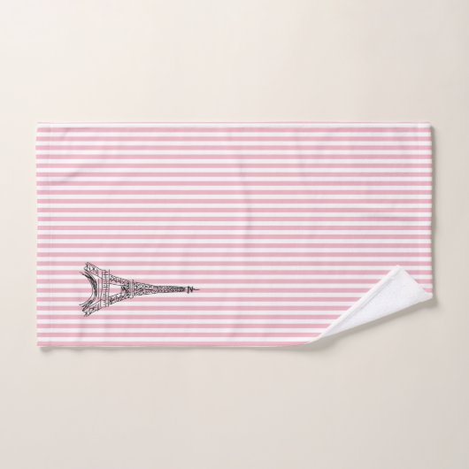 Eiffeltower Stripe Bath-handdoekset Bad Handdoek (Handdoek)