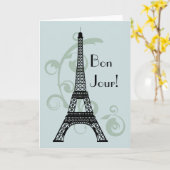 Eiffeltowerkaart Kaart (Gele Bloem)
