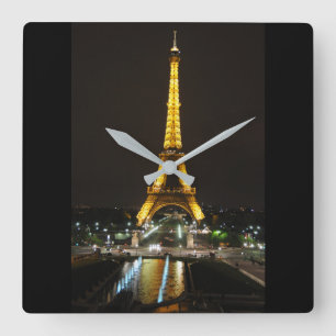 Eiffeltowerklok Vierkante Klok