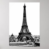 Eiffeltowertekening 19e eeuw poster (Voorkant)