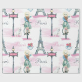 Eiffeltowerwerkpapier Cadeaupapier (Vlak)