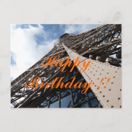 Eiffelturm in Paris Geburtstagskarte Briefkaart