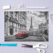 Eiffle Tower Black, White en Red. Tissuepapier (Craft)