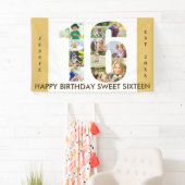 Eigen 16e verjaardag Neutrale foto-collage partij Spandoek (Insitu)