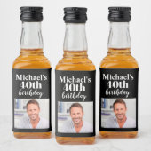 Eigen 40e verjaardag van het mini-etiket voor liqu likeurfles etiket (Flessen)