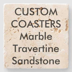 Eigen 4-inch echte Stone Travertine Onderzetters C