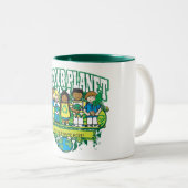 Eigen Aarde Kinder, VOEG JOUW NAAM TOE! Tweekleurige Koffiemok (Voorkant rechts)