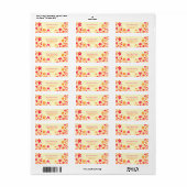 Eigen adres Joan3 Floral Border Label (Full Sheet)