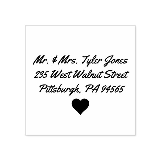 Eigen adres Rubber Stempel (Afrduk)