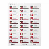 Eigen adreslabel Alabama Flag Etiket (Full Sheet)