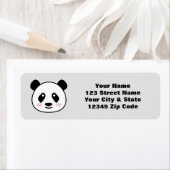 Eigen adreslabels met schattig panda-beer etiket (Insitu)