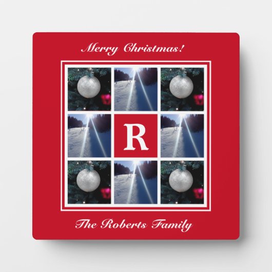 Eigen afbeeldingen kerstfoto-collage fotoplaat (Voorkant)