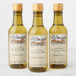 Eigen amandelextractielabel wijn etiket