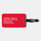 Eigen Bagagelabel rood en wit (Achterkant horizontaal)