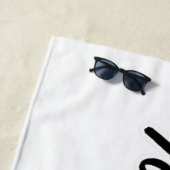 Eigen bedrijf - Logo gebruik eigen Logo wit Strandlaken (In situ)