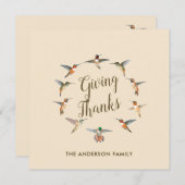 Eigen beige mengvogels feestdagenkaart (Voorkant / Achterkant)