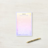 Eigen benaming Pastel Rainbow Floral and Vines Post-it® Notes (Op bureau)