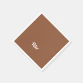 Eigen benaming voor chocolade-bruin servet (Hoek)