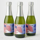 Eigen bestelling, veteranen Dag mini Beverage Labe Sparkling Wijnetiket (Flessen)