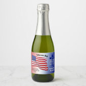 Eigen bestelling, veteranen Dag mini Beverage Labe Sparkling Wijnetiket (Voorkant)
