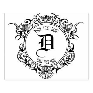 Eigen bijenhouder - monogram Rubberstempel Rubberstempel