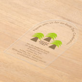 Eigen bomen op de Aarde Acryl Uitnodigingen (Laagn)