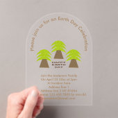 Eigen bomen op de Aarde Acryl Uitnodigingen (Insitu (Draagbaar))