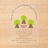 Eigen bomen op de Aarde Acryl Uitnodigingen (Voorkant)