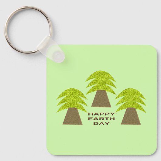 Eigen bomen op de Aarde Sleutelhanger (Voorkant)