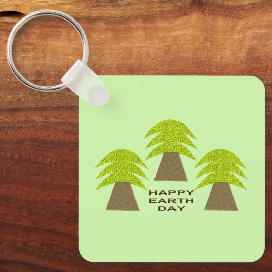 Eigen bomen op de Aarde Sleutelhanger (Voorkant)