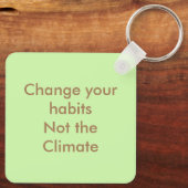 Eigen bomen op de Aarde Sleutelhanger (Achterkant)