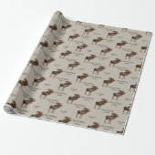 Eigen boodschap van bruin en karamel Rustic Moose  Cadeaupapier (Uitgerold)