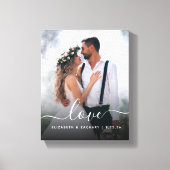 Eigen bruiloft Fotoliefhebbers White Script Canvas Afdruk (Voorkant)