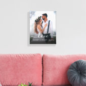 Eigen bruiloft Fotoliefhebbers White Script Canvas Afdruk (Insitu (Woonkamer))