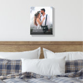 Eigen bruiloft Fotoliefhebbers White Script Canvas Afdruk (Insitu (Slaapkamer))