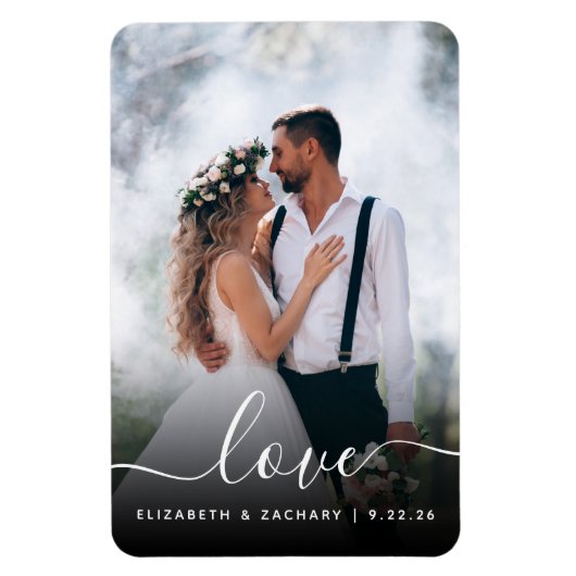 Eigen bruiloft Fotoliefhebbers White Script Magneet (Verticaal)