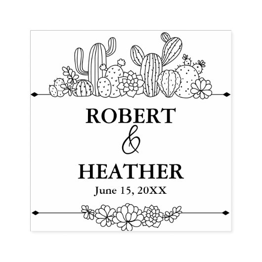 Eigen bruiloft Monogram hout sparen het Datumpaar Rubberstempel (Afrduk)