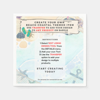 Eigen buikkust Nautical Partyware ontwerpen Servet