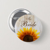 Eigen Button Zonnebloem (Voorkant /achterkant)