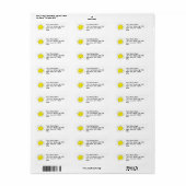 Eigen correcte Happy Sun-adreslabel Etiket (Full Sheet)
