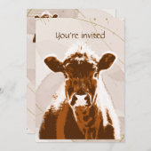 Eigen datum van geboorte Boerderij bruine Koe Kaart (Voorkant / Achterkant)