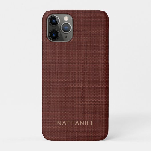 Eigen donkerbruine wijn rode bruine kleur Case-Mate iPhone case (Achterkant)