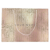 Eigen Egyptisch Foxier Metallic Roos Gold Script Large Cadeauzakje (Achterkant)