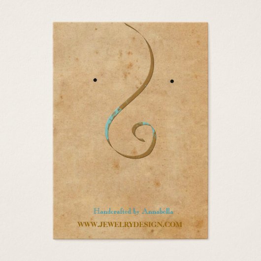 Eigen eigenaar juwelier Ketting display Visitekaartje (Voorkant)