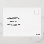 Eigen elegante gouden folie Vroegere kerstbriefkaa Folie Feestdagen Briefkaart (Achterkant)