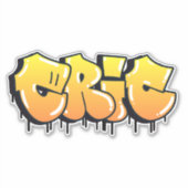 Eigen "Eric" Graffiti Vinyl Sticker (Voorkant)