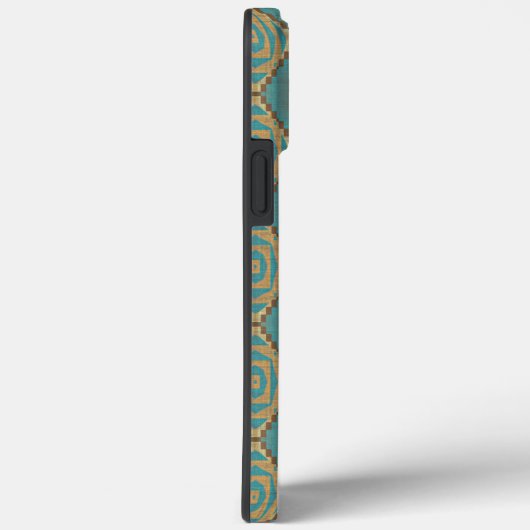Eigen etnische Turquoise Blauwgroen bruin mozaïekp Case-Mate iPhone Case (Achterkant / Rechts)