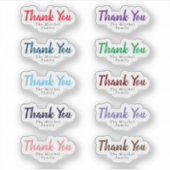 Eigen familie kerstcadeautje Bedankt voor je zakel Sticker (Voorkant)